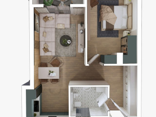 Shtepi per shitje, Pallat i Ri 1+1 Stacioni Trenit / Zogu i Zi