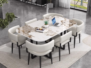 SET TAVOLINE KUZHINE 909-C 150X90X75CM ME 6 KARRIGE BARDH