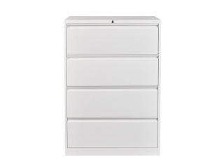 Raft këpucësh metalik White 4 ndarje