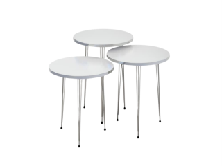 TAVOLIN 3-SHE EDYC-07 WHITE+CHROME 2/1