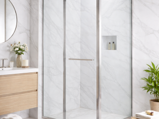 KABINE GRACE 120*90*200cm/10mm 999C SHINY SILVER