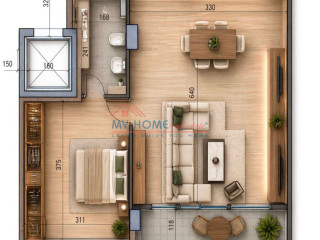 Apartament 1+1 ne Shitje tek Lake side ne Paskuqan