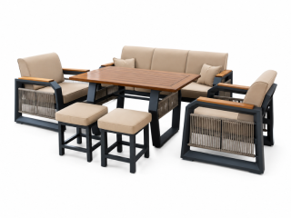 SET KOPSHTI 3+1+1+2 STOOL CAPPUCINO