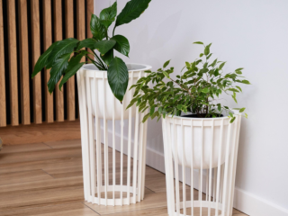 VAZO PLANT 2/1 54CM WHITE 5374-011