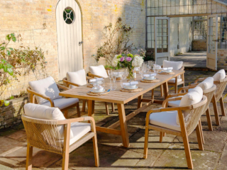 GARDEN SET RIMINI DTC211111-DTT192015 DINNING TABLE WITH 8 CHAIRS