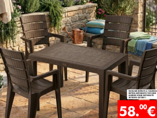 Set kopshti tavolinë & 4 karrige për vetëm 58.00