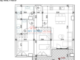 Apartament 2+1 ne shitje Rruga Dritan Hoxha Kompleksii Aura ne Tirane